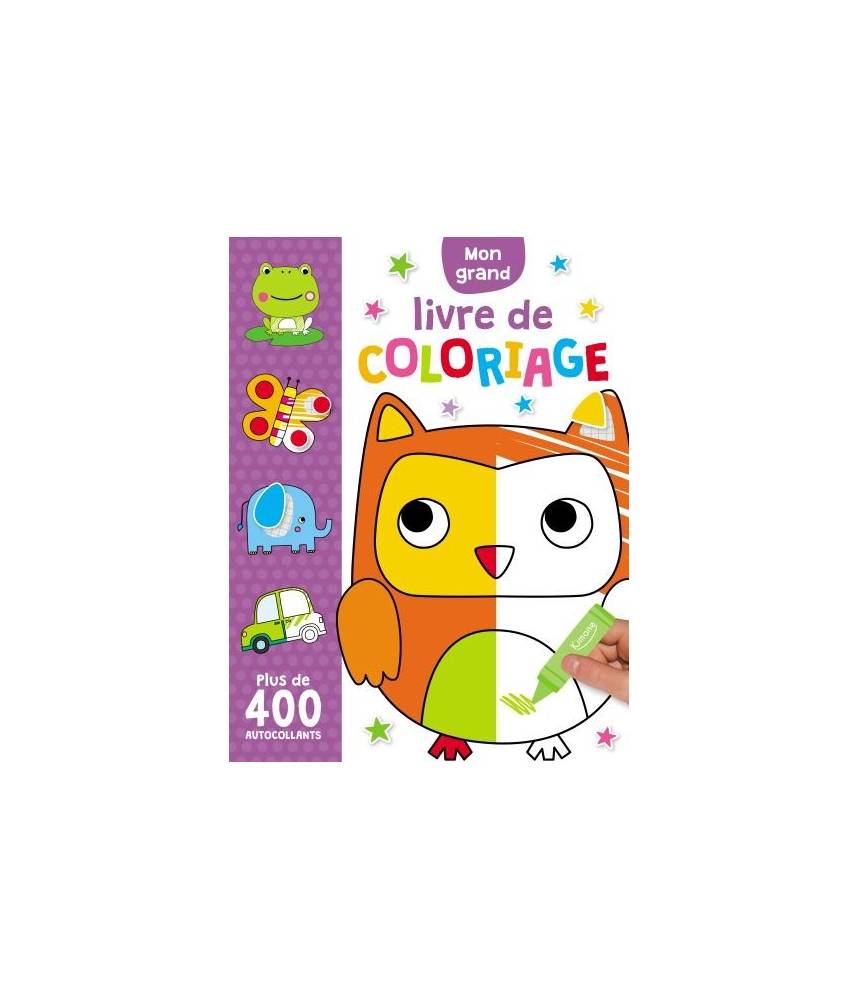 Mon grand livre de coloriage - plus de 400 autocollants - CHARLY LANE - Editions Kimane