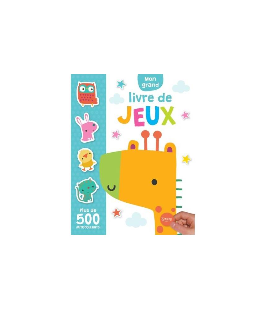 Mon grand livre de jeux + 500 autocollants  - CHARLY LANE - Editions Kimane