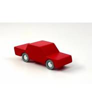 Voiture en bois massif rouge, saison automne - way to play (Waytoplay)