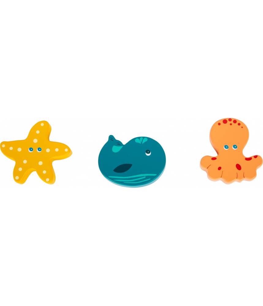 3 Hochets Animaux de mer -lot de 3