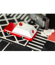 Ambulance - véhicule en bois - Taille small - Candylab Toys