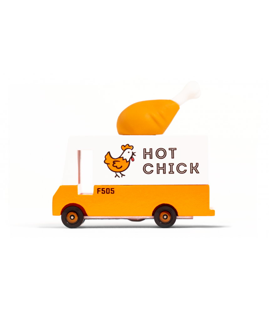 Fried Chiken Van - véhicule en bois - Taille small - Candylab Toys