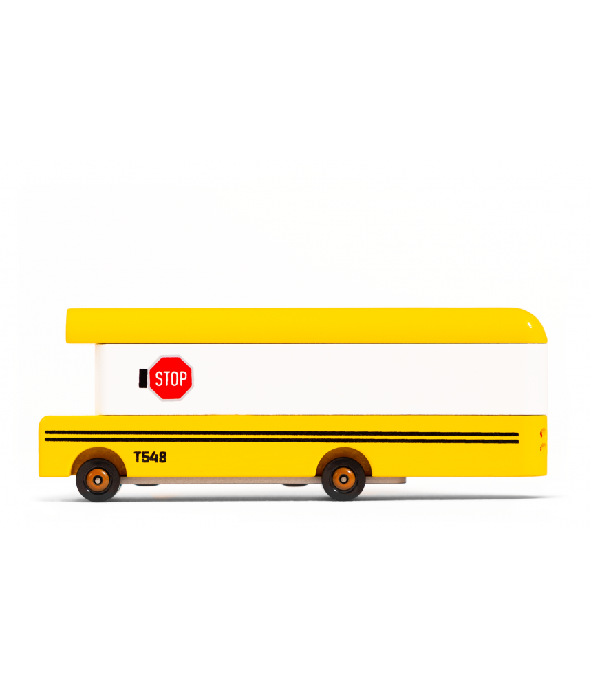 School Bus - véhicule en bois - Taille small - Candylab Toys