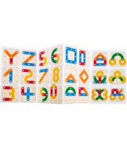 Puzzle à encastrer Lettres et Nombres, formes géométriques - Smallfoot