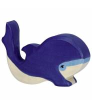 Baleine bleue, petite- figurine en bois HOLZTIGER
