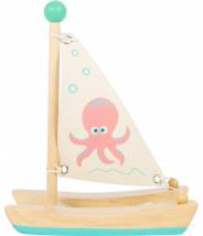 Catamaran Octopus - Bateau en bois à voile - jouet aquatique ou de bain