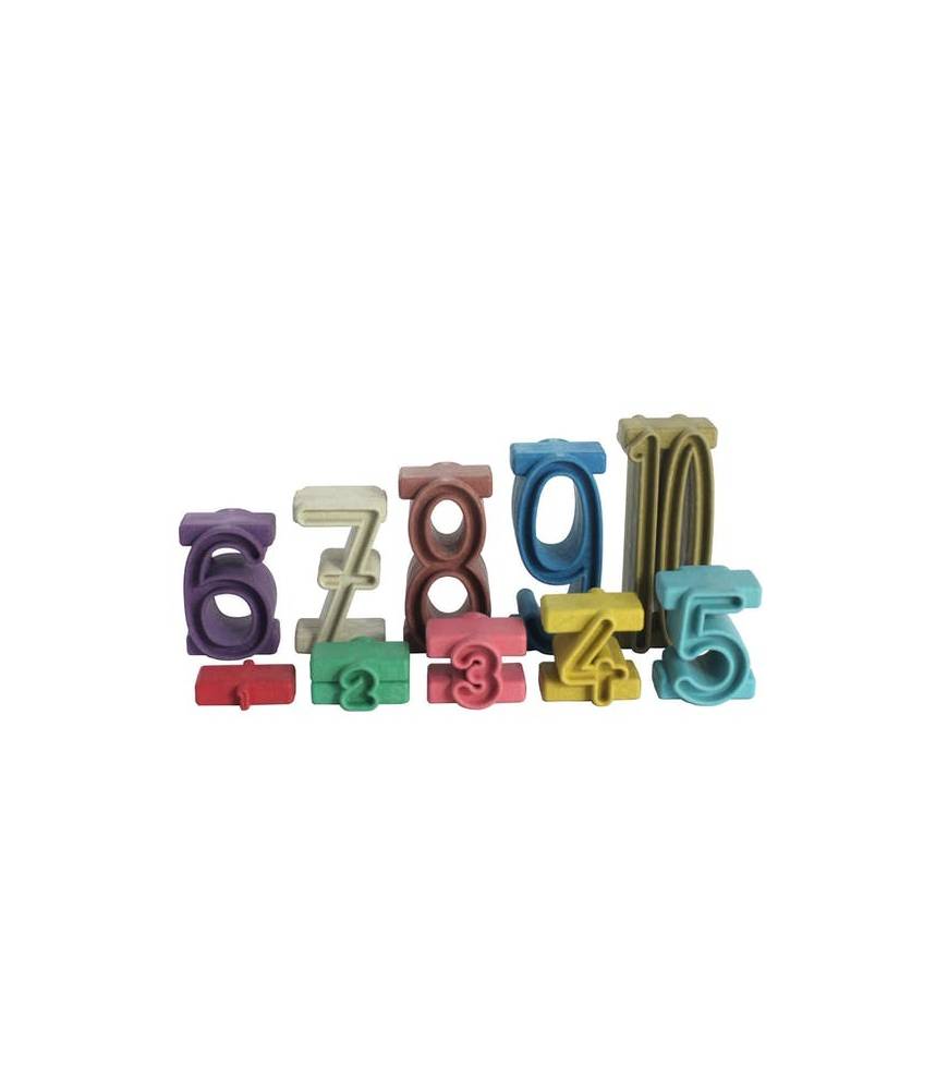 34 Nombres colorés Montessori en RE-Wood® - WISSNER