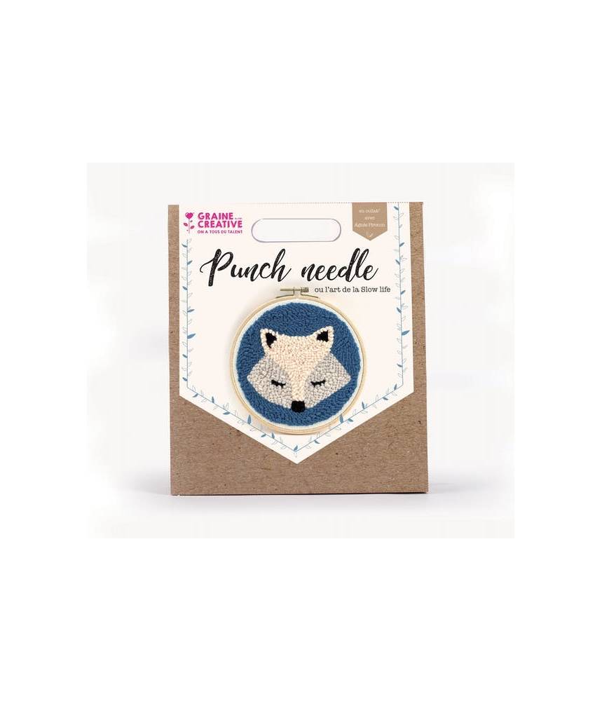 KIT PUNCH NEEDLE RENARD - Graine Créative