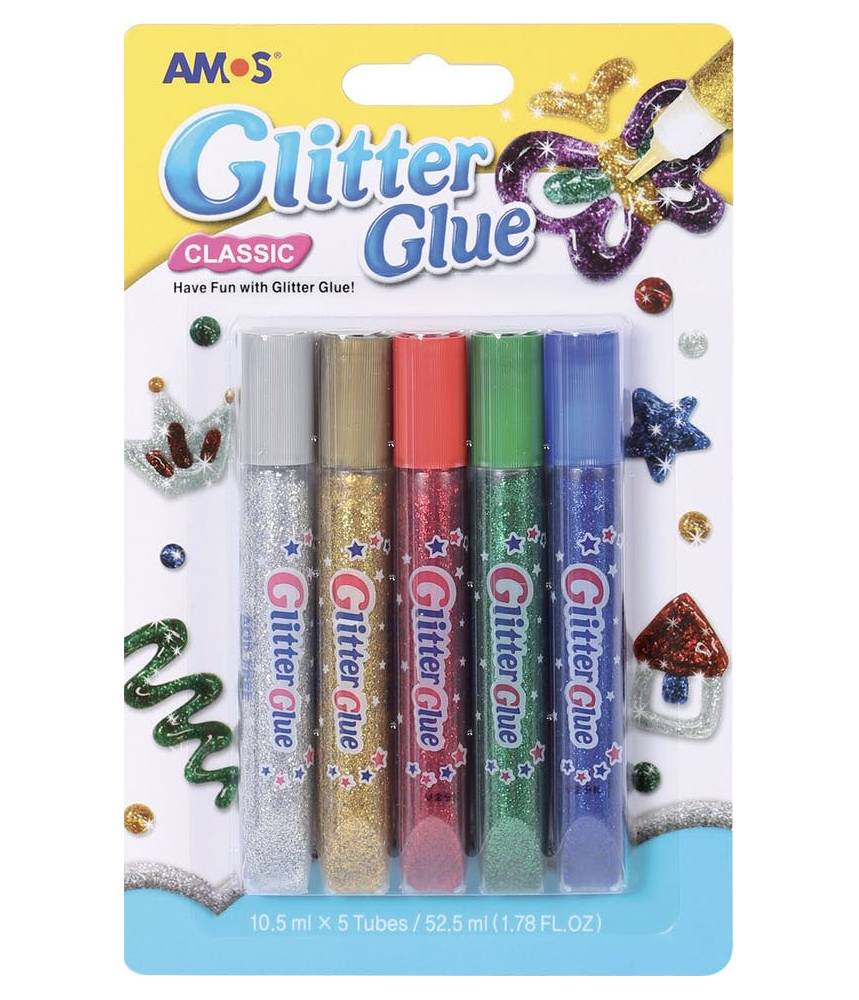 CRAYONS COLLE PAILLETTEE - COULEURS VIVES GLITTER GLUE