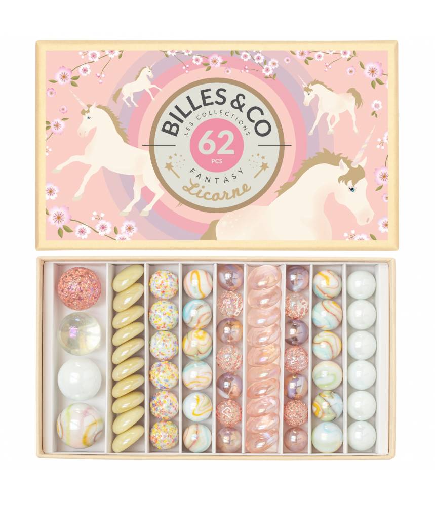 COFFRET DE BILLES LICORNE - Billes and Co