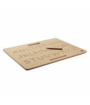 Tablette d'écriture Alphabet, Lettres majuscules scriptes Montessori - Mazafran