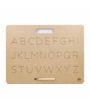 Tablette d'écriture Alphabet, Lettres majuscules scriptes Montessori - Mazafran