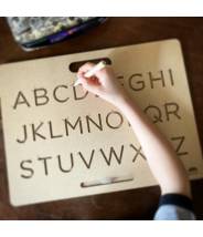 Tablette d'écriture Alphabet, Lettres majuscules scriptes Montessori - Mazafran