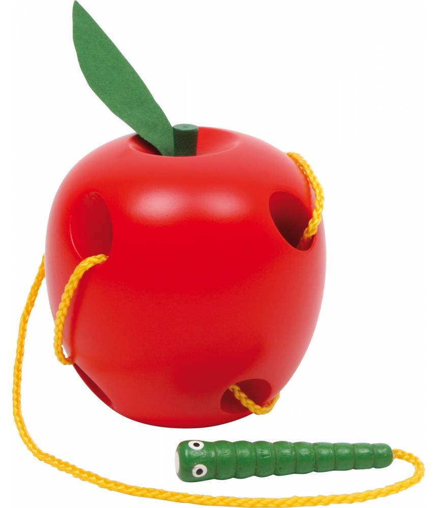 Jeu de lacets La petite pomme à enfiler