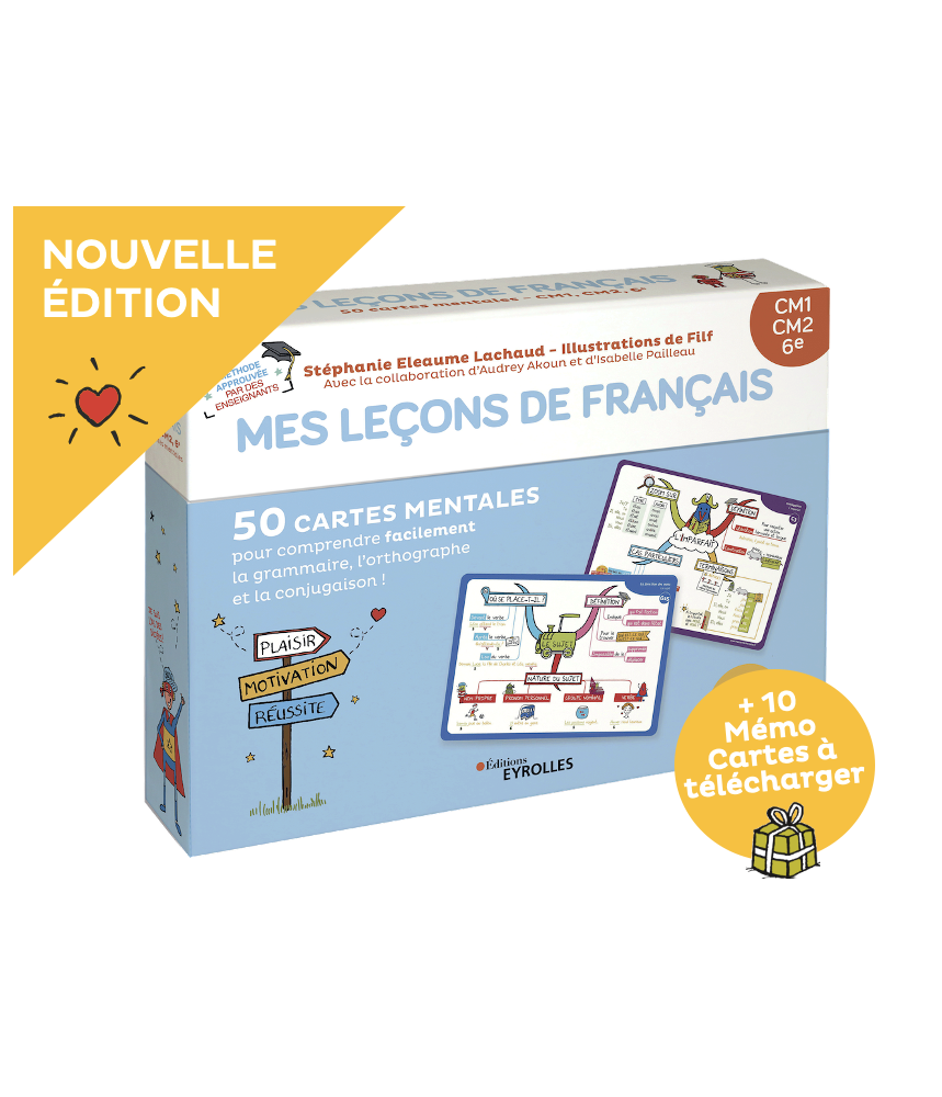 Cycle 3, MES LEÇONS DE FRANÇAIS EN CARTES MENTALES (CM1, CM2, 6ème)