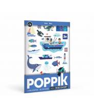 La mer - Bleu mini poster Poppik 26 Stickers