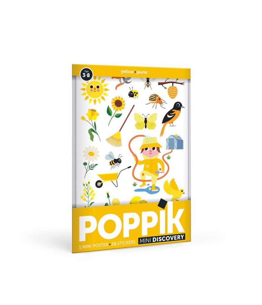 Le jardin - Jaune - mini poster Poppik 24 Stickers