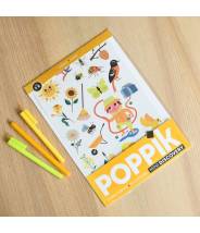 Le jardin - Jaune - mini poster Poppik 24 Stickers