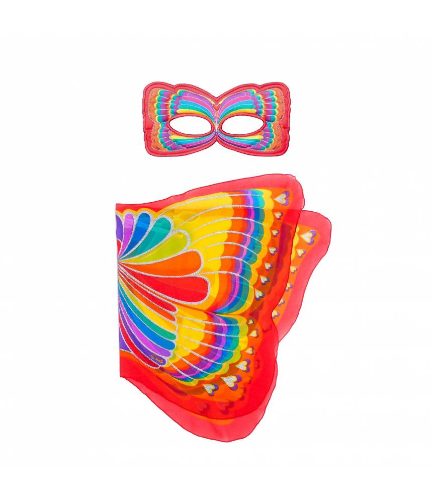 Ailes et masque - papillon arc-en-ciel - Dreamy Dress-Ups