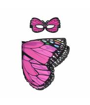 Ailes et masque - papillon monarque rose - Dreamy Dress-Ups