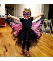 Ailes et masque - papillon monarque rose - Dreamy Dress-Ups