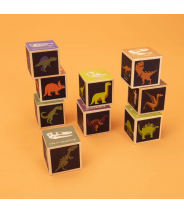 Dinosaures - Cubes en bois tactiles - Uncle Goose