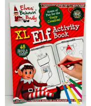 Cahier XL Coloriage et gommettes de noël, lutins farceurs