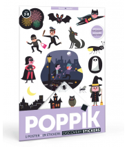 Bouh - noir - mini poster Poppik 25 Stickers