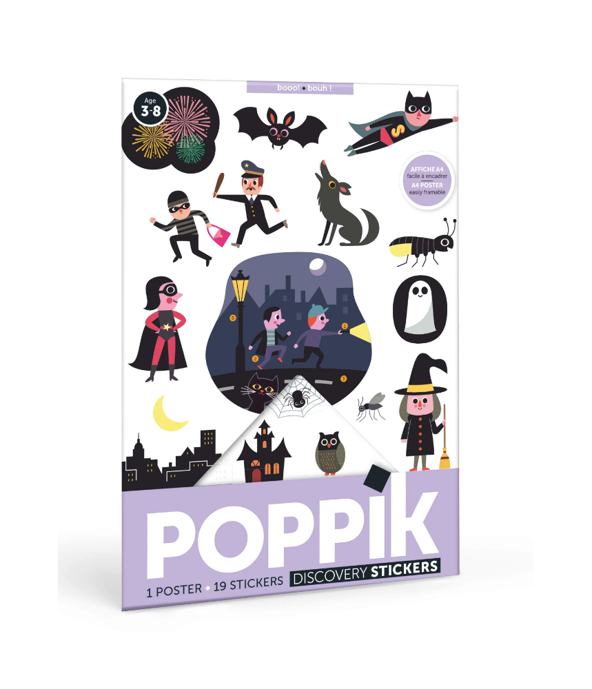 Bouh - noir - mini poster Poppik 25 Stickers