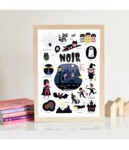 Bouh - noir - mini poster Poppik 25 Stickers