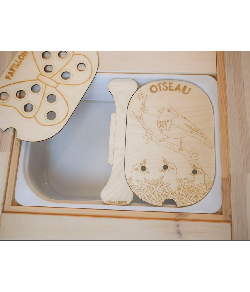 Adaptateur Pour Chaise Haute Hauck - Compatible Avec Boîtes IKEA Trofast - Rangement Pratique Pour Bavoir Et Jouets - Blanc