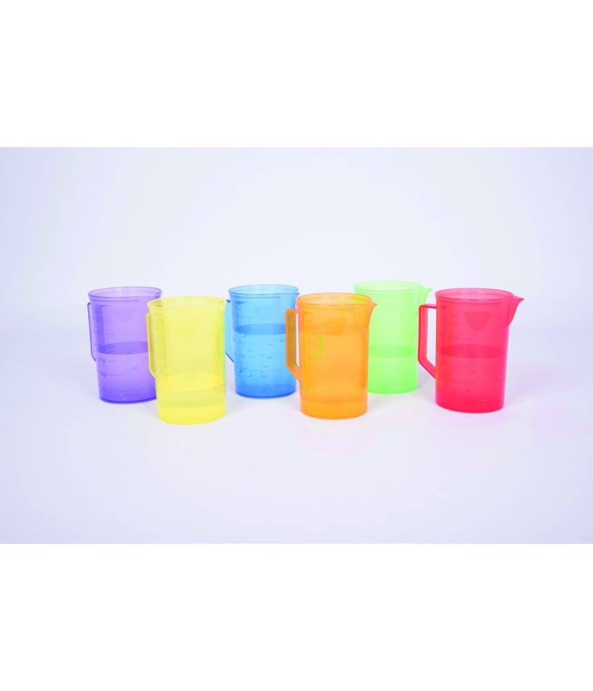 Ensemble de pichets colorés et translucides pour transvasement - Tickit