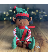 Fille peau foncée - lutine farceuse de Noël - Elf on the shelf for Christmas ethnie noire
