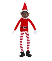 Garçon peau noire- lutin de Noël - Elf on the shelf