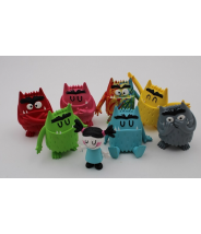 Coffret 8 figurines Monstres des émotions, Monstres des couleurs
