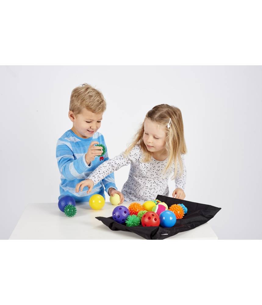 Ludi – Puzzle 3D Multi-balles Sensoriel – 6 Balles Textures Différentes, Dès 6 Mois, Lavable