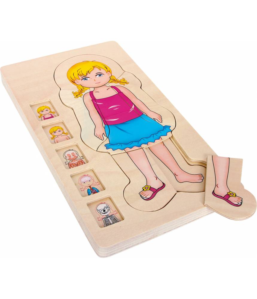 Puzzle en bois anatomie Fille