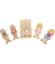 Puzzle en bois anatomie Fille