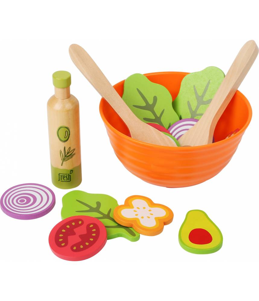 Set de jeu "Salade" en bois pour cuisine