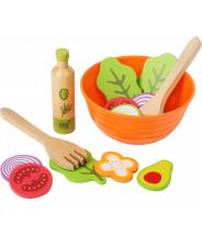 Set de jeu "Salade" en bois pour cuisine