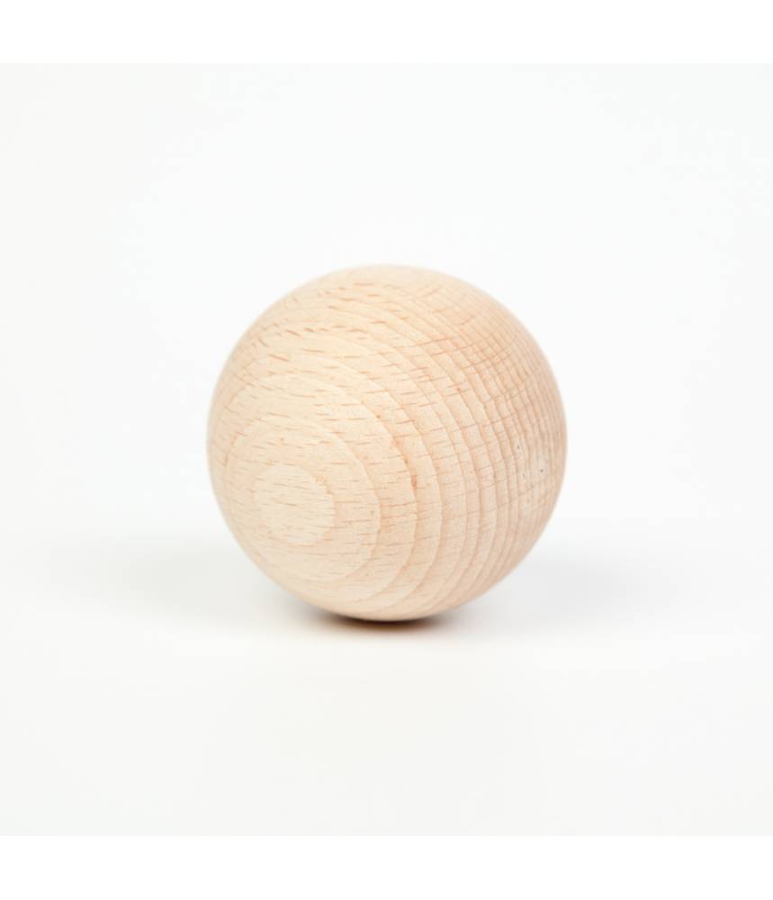 6 boules en bois naturel - Grapat