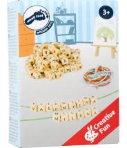 Lettres alphabet en cubes bois naturel