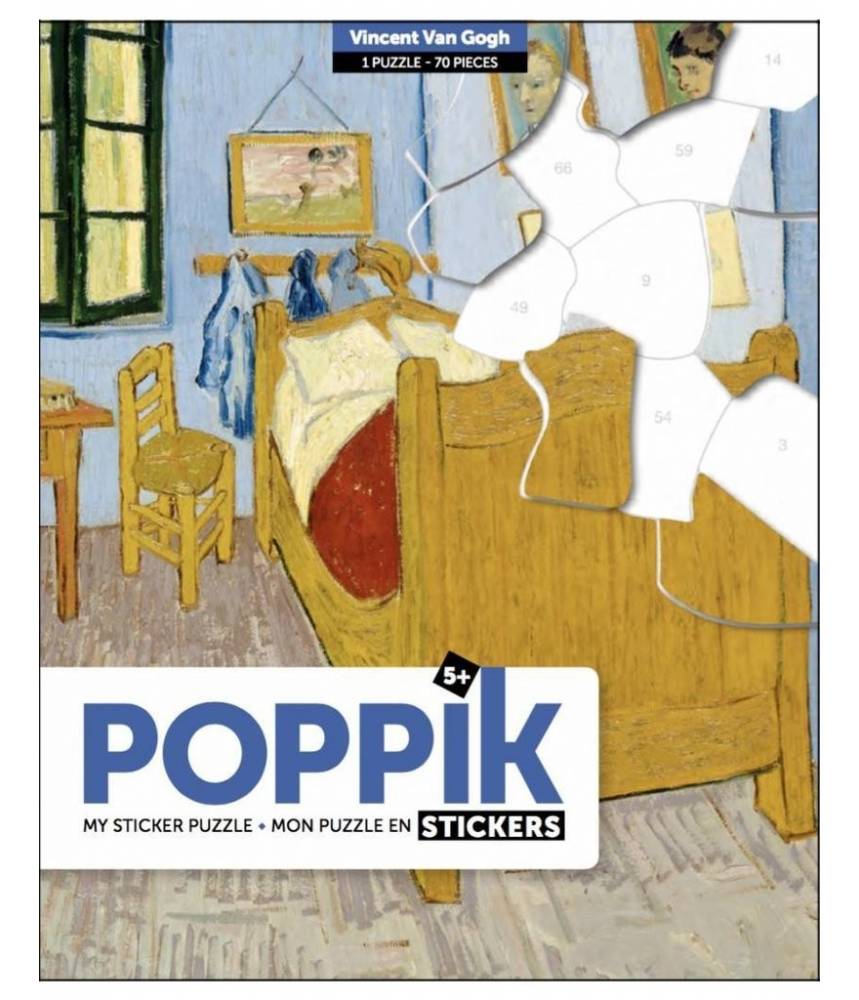 La chambre de Vincent Van Gogh - Poppik Sticker puzzle