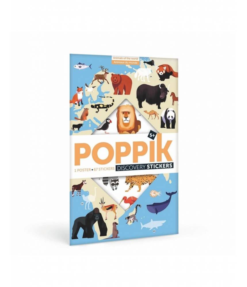 Animaux du monde - Poppik Sticker Discovery