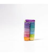 Boutons en bois arc-en-ciel Pastel- Grimm's