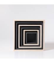 6 cubes en bois Monochrome grand modèle - Grimm's