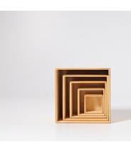 5 cubes en bois Naturel Moyen modèle - Grimm's