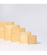 5 cubes en bois Naturel Moyen modèle - Grimm's
