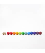 36 Grandes perles en bois arc-en-ciel - Grimm's