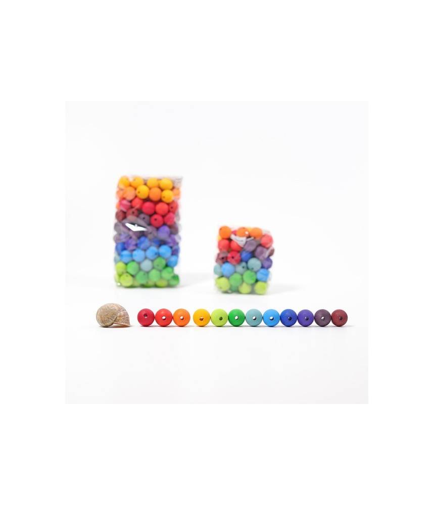 60 perles en bois arc-en-ciel - Grimm's